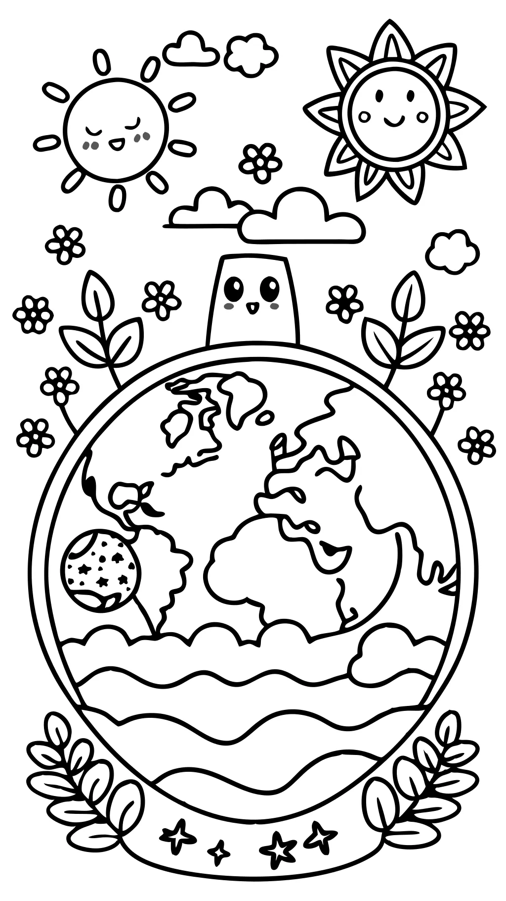 coloriage du jour de la terre